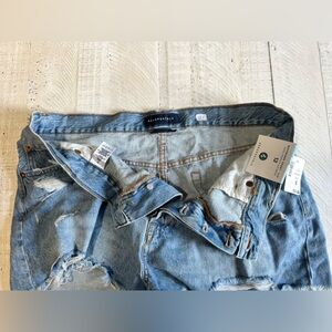 Aeropostale Blue Distressed Women Shorts